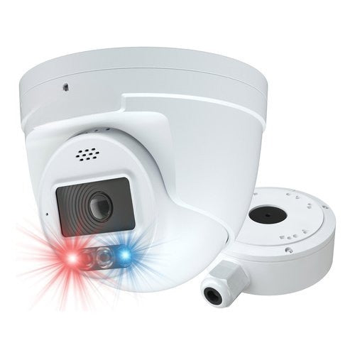 Speco O4TDD2 4MP IP Turret Camera AI Audio Visual Deterrent NDAA