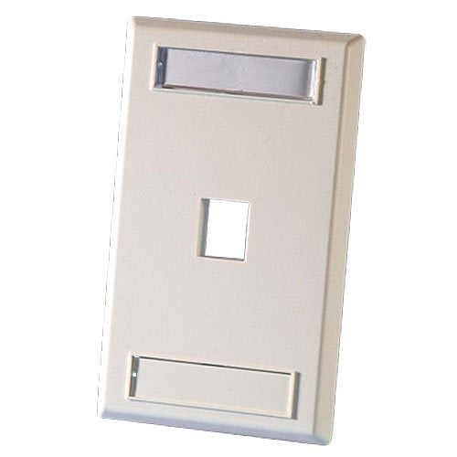 KSFP1 1-Gang 1-Port Keystone Wall Plate, Fog White