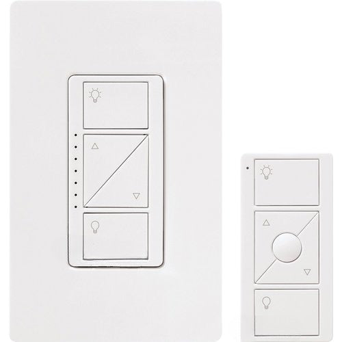 Lutron Caseta P-PKG1W-WH Smart Dimmer Switch Kit with Pico Remote, 150W LED
