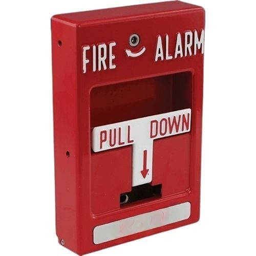 Dual Action Fire Pull Station with Key Reset, ADA Compliant P32-1T-LP-KL