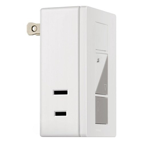 Lutron Caseta PD-3PCL-WH Wireless Plug-In Lamp Dimmer, 100W LED, White