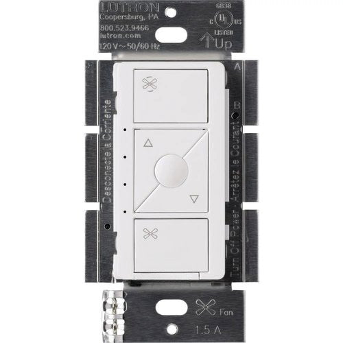 Lutron Caseta PD-FSQN-WH Smart Fan Speed Control, 4-Speed, 120V