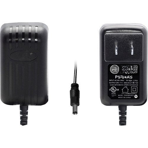 RDL PS-24AS 24V DC Switching Power Supply, North American AC Plug, 500 mA, dc Plug PS24AS