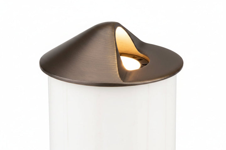 FX Luminaire CN51-ECO20WFL-RD-AB In-Grade Cora Collection Series CN-51 In-Grade or Recessed Wall Light, 6.0 VA, 2700K, 30° LED MR-16 Lamp, Round Style, Antique Bronze