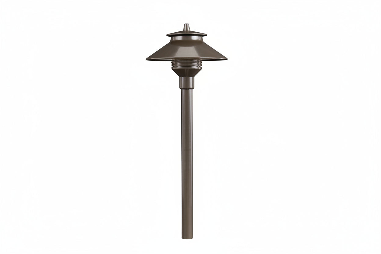 FX Luminaire PL-LED20W-12R-BZ Vantage Collection Series Standard Path and Area Lights, 1.3VA, 2700K G4 Lamp, 12" Riser, Bronze Metallic
