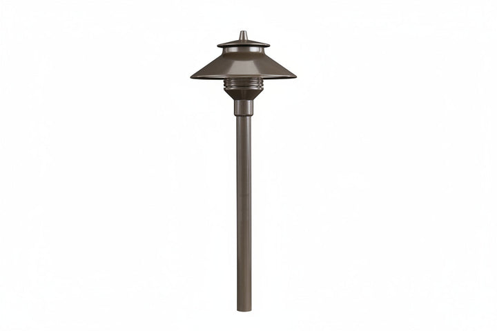 FX Luminaire PL-LED20W-12R-BZ Vantage Collection Series Standard Path and Area Lights, 1.3VA, 2700K G4 Lamp, 12" Riser, Bronze Metallic