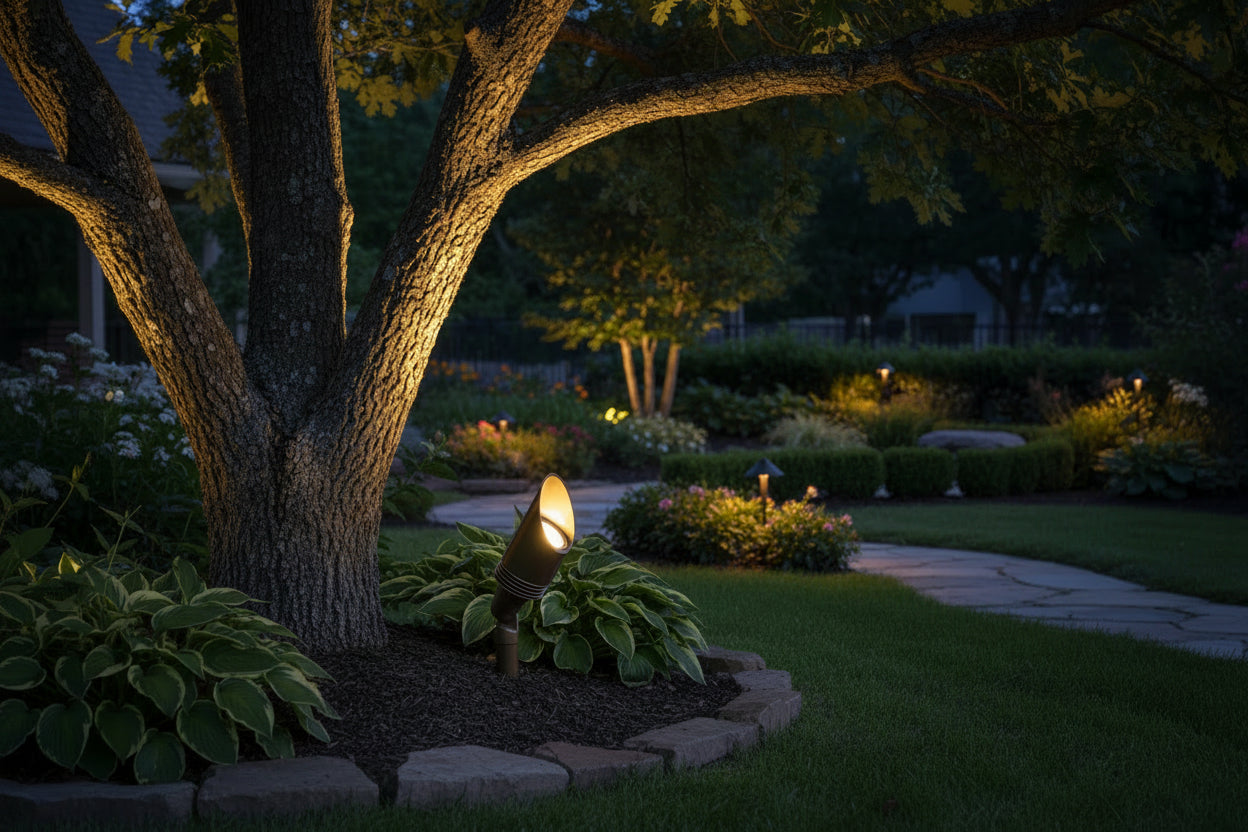 FX Luminaire NP-ZDC-BZ Designer Collection Series LED Up Light, Zone / Dim / Color with Luxor, Bronze Metallic