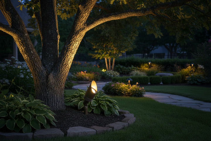 FX Luminaire NP-ZDC-BZ Designer Collection Series LED Up Light, Zone / Dim / Color with Luxor, Bronze Metallic