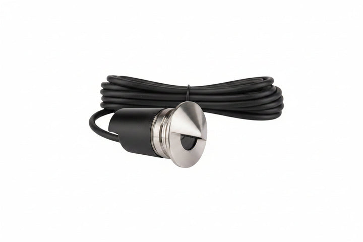 FX Luminaire VO-ZD-1LED-RD-SS 1-LED Wall Light with Round Faceplate, Zoning / Dimming, Stainless Steel
