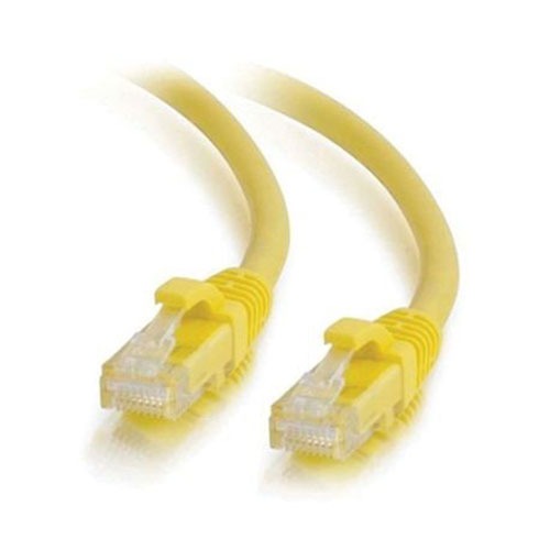 Quiktron QCC-A504-02F9-003 28AWG CAT6(a) Booted Patch Cable, CM Rated, 3', Yellow QCCA50402F9003