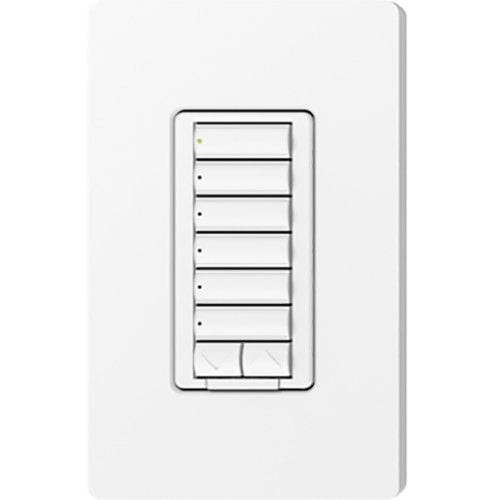 Lutron RRD-W6BRL-SW seeTouch Wall Keypad 6 Button RadioRA 2 RA3 Snow White
