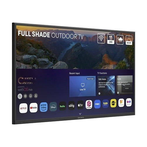 SunBrite SB-V4-55-BL 55" Veranda 4 4K HDR Outdoor TV Full Shade