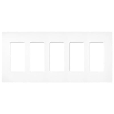 Lutron SC-5-BW Claro 5 Gang Satin Wall Plate Decorator Dimmers Switches