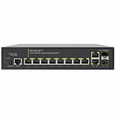 Luxul SW-505-8P-F 12-Port L2/L3 Managed Switch 8 PoE+ Gigabit SFP