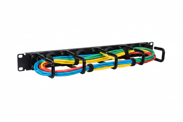 Eaton Tripp Lite SRCABLERING1U SmartRack 1U Horizontal Cable Manager, Flexible ring type
