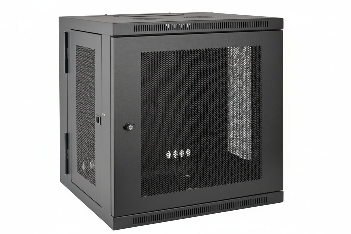 Eaton Tripp Lite SRW10US SmartRack 10U Low-Profile Switch-Depth Wall-Mount Small Rack Enclosure, Hinged Back