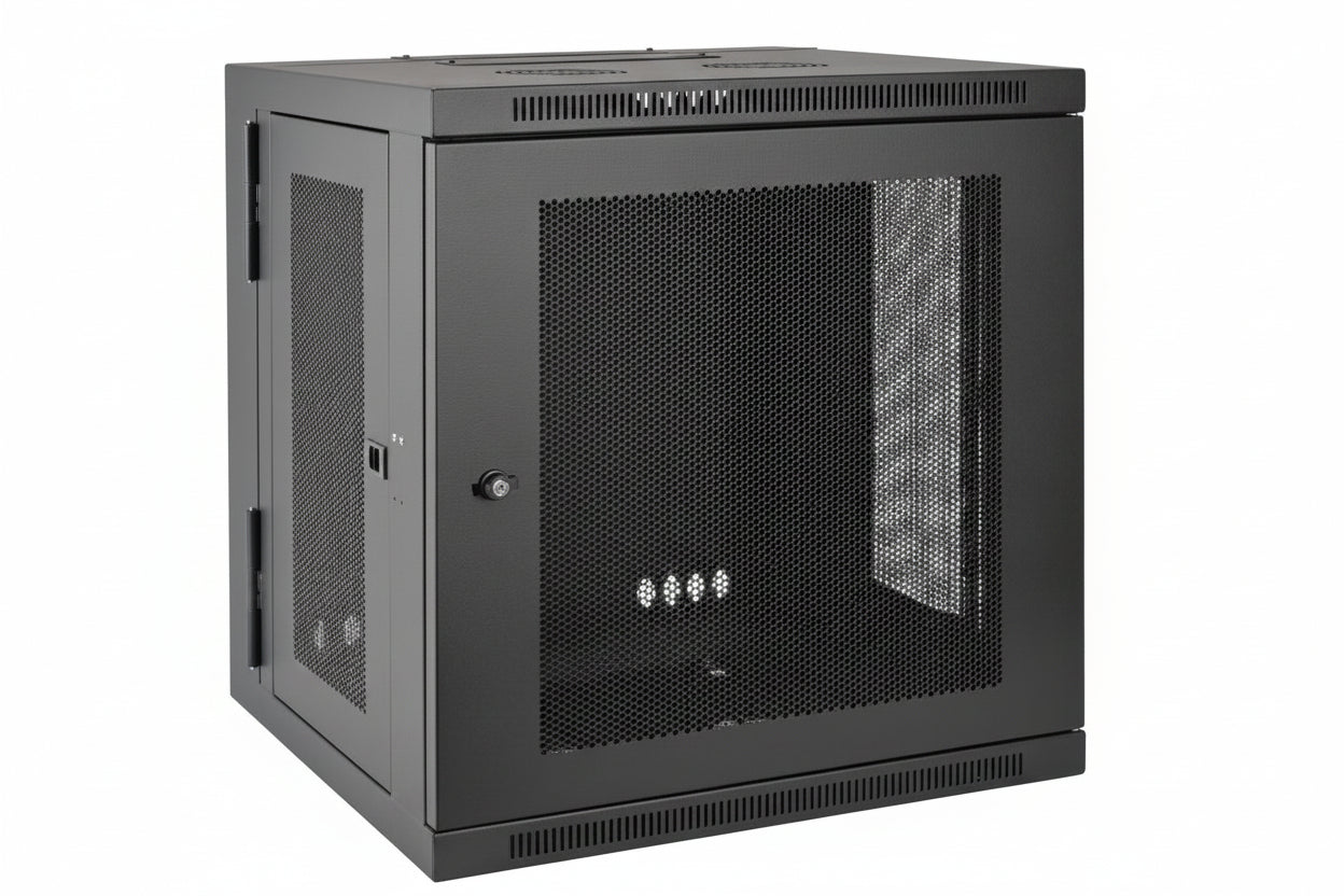Eaton Tripp Lite SRW10US SmartRack 10U Low-Profile Switch-Depth Wall-Mount Small Rack Enclosure, Hinged Back