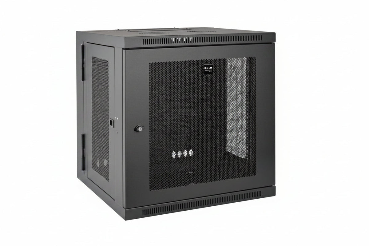 Eaton Tripp Lite SRW12US Smart Rack 12U Small Cabinet Low Profile Wall Mount Switch Depth and Hinged Back