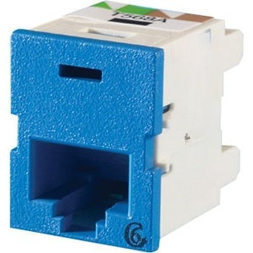 TJ600-36 Clarity TracJack Cat6 RJ45 Network Connector, Blue