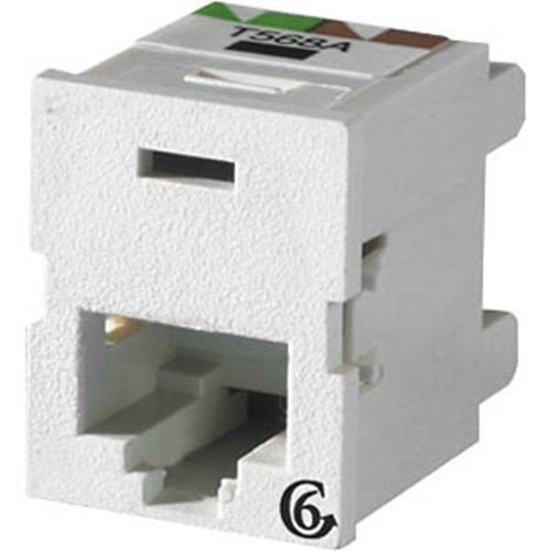 TJ600-88 Cat6 RJ45 Network Connector, Cloud White