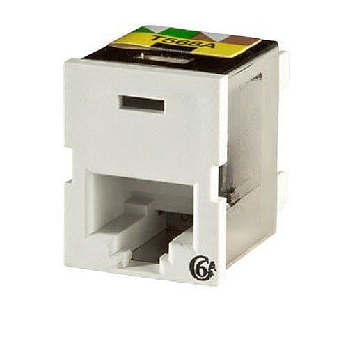 TJ6A-88 Clarity Cat6A RJ45 Network Connector, White