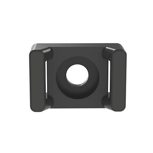 TM2S8-C0 UV-Resistant Nylon 6.6 Cable Tie Mounts, #8 Screw, Black, 100-Pack
