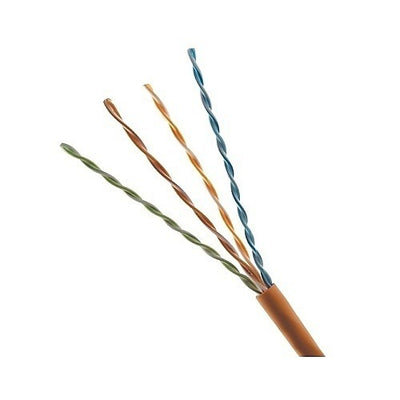 U6500-004-POR2 Cat6 4-Pair UTP Plenum Cable, 500 MHz, 1000 ft, Orange