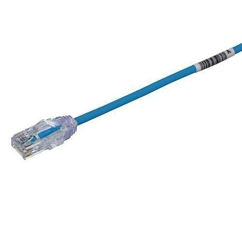 UTP28SP1BU Cat6 UTP 28 AWG Ethernet Patch Cable, 1 ft, Blue