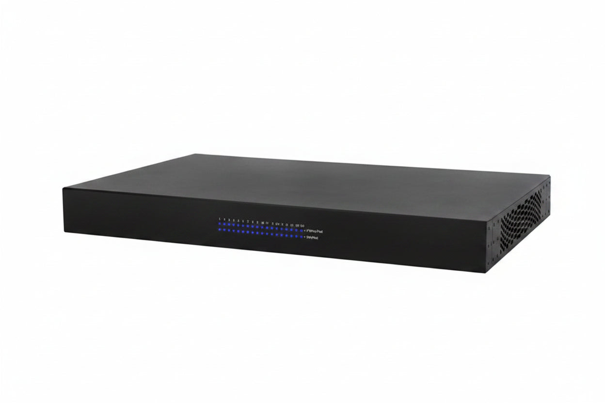 Networks AN-220-SW-R-16-POE 220 Series Managed Layer 2 Gigabit Switch with Partial PoE+, 16-Ports, Rear Facing Ports