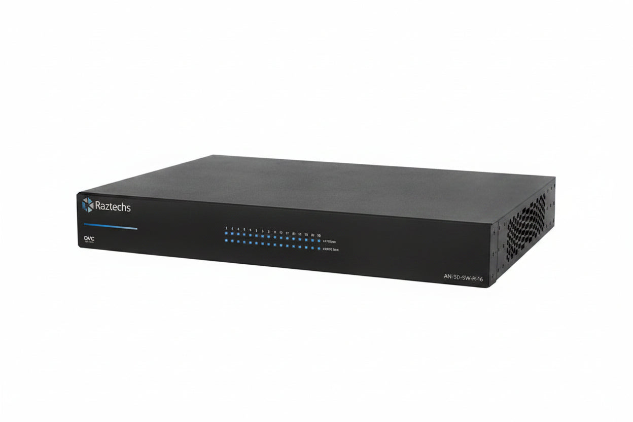 Networks AN-110-SW-R-16 110 Series Unmanaged+ Gigabit Switch, 16-Ports, Rear Facing Ports
