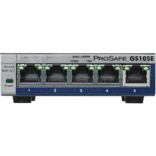 Netgear GS105E ProSafe Plus Switch, 5-Port Gigabit Ethernet