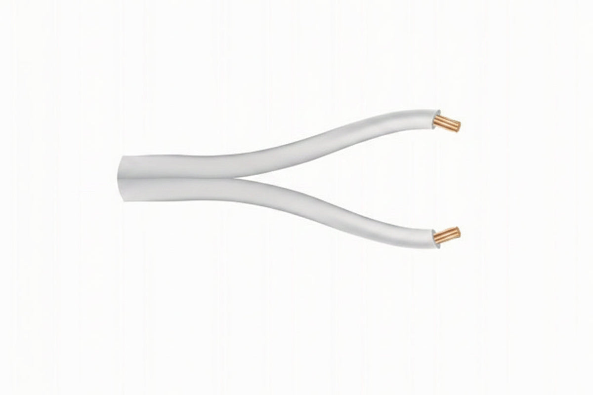 10025001 22/2 Stranded Zip Cable, General Purpose, CM, 500' (152.4 m) Reel, White