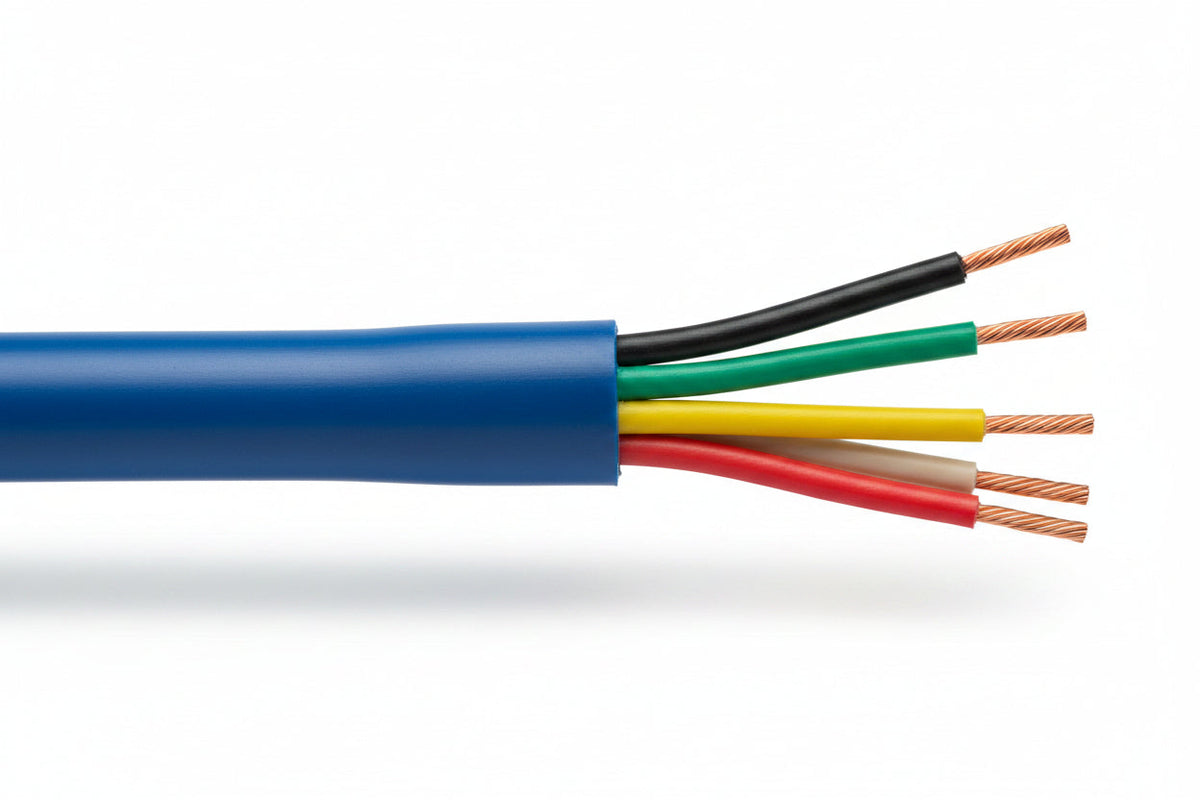 Genesis 21031106 22/4 Solid Unshielded Cable, Riser, CMR, FT4, 1000' (304.8 m) Pull Box, Blue