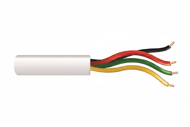 Genesis 21035501 22/4 Solid Unshielded Cable, Riser, CMR, FT4, 500' (152.4 m) Pull Box, White