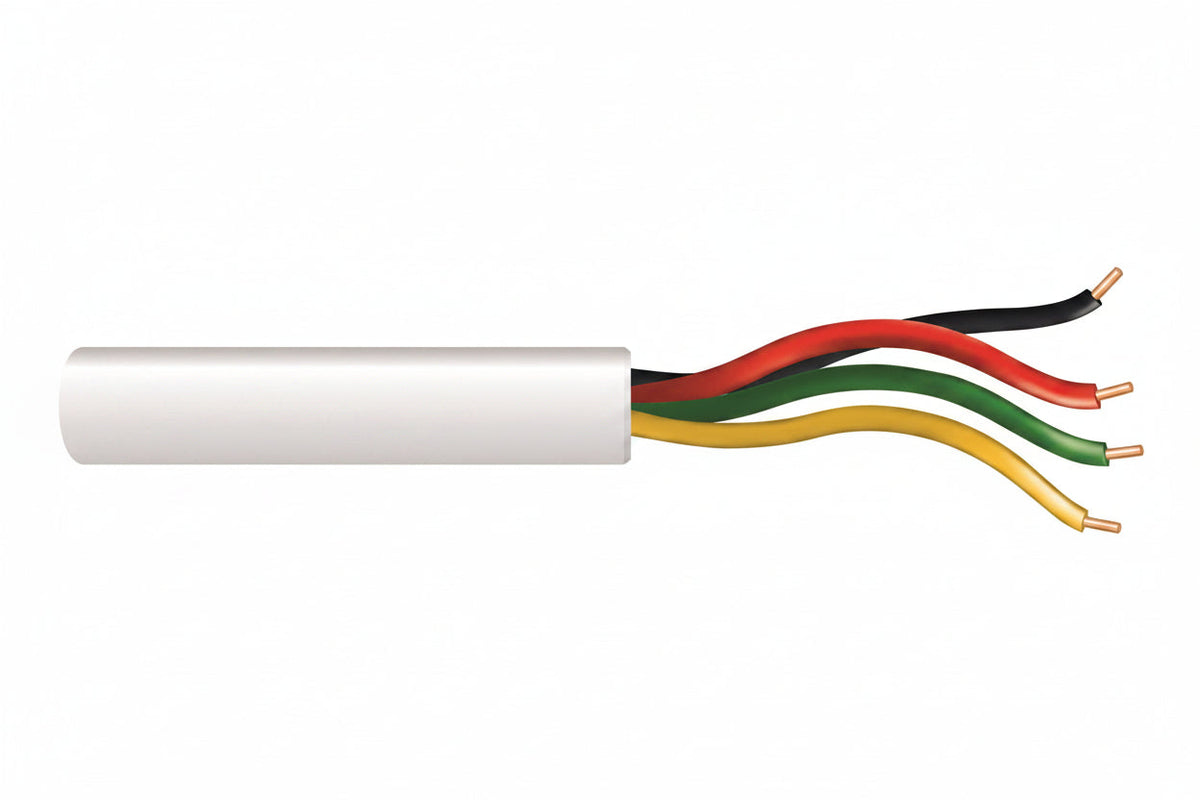 21035801 22/4 Solid Unshielded Cable, Riser, CMR, FT4, 500' (152.4m) Speed Bag, White