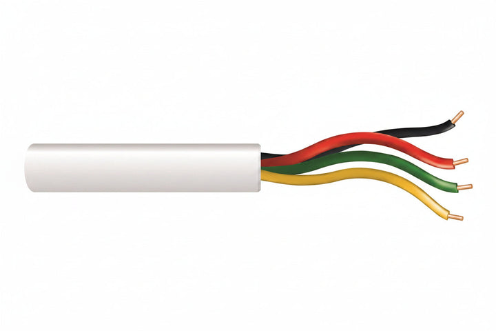 21035801 22/4 Solid Unshielded Cable, Riser, CMR, FT4, 500' (152.4m) Speed Bag, White