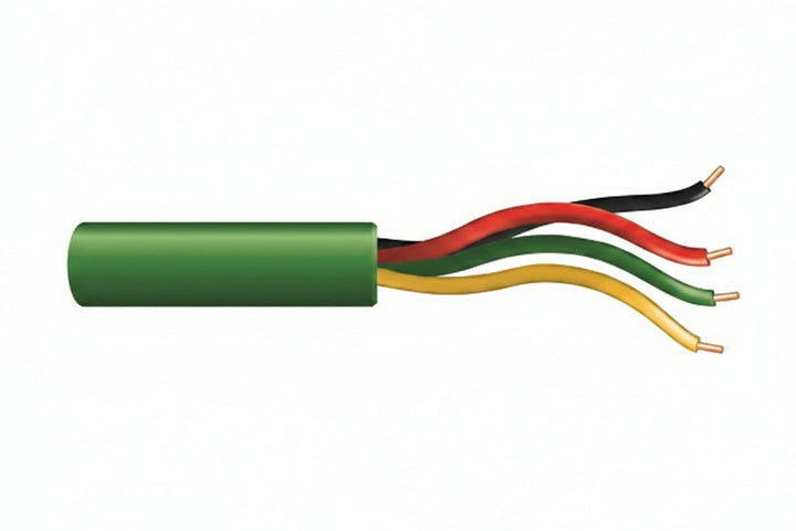 Genesis 21035805 22/4 Solid Unshielded Cable, Riser, CMR, FT4, 500' (152.4m) Speed Bag, Green