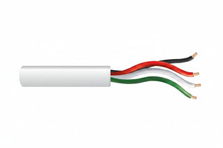 Genesis 21045801 22/4 Stranded Unshielded Cable, Riser, CMR, FT4, 500' (152.4 m) Speed Bag, White