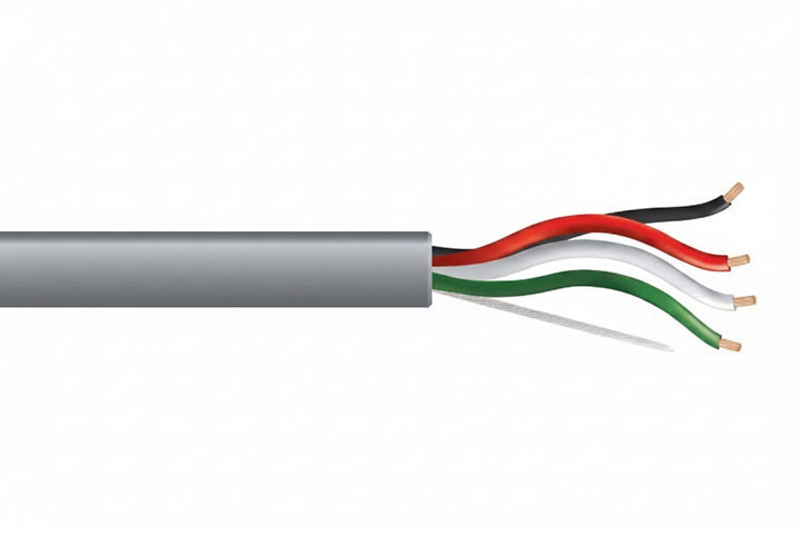Genesis 21155509 18/4 Stranded Unshielded Cable, Riser, CMR, FT4, 500' (152.4 m) Pull Box, Gray