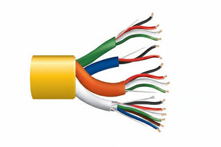 Genesis 21965002 22/6 Stranded Shielded + 22/4 Stranded + 22/2 Stranded + 18/4 Stranded Composite Access Control Cable, Riser, CMR, FT4, 500' (152.4 m) Reel, Yellow