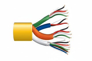 Genesis 21965002 22/6 Stranded Shielded + 22/4 Stranded + 22/2 Stranded + 18/4 Stranded Composite Access Control Cable, Riser, CMR, FT4, 500' (152.4 m) Reel, Yellow