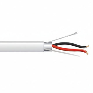 22021101 22/2 Stranded Shielded Cable, Riser, CMR, FT4, 1000' (304.8 m) Pull Box, White