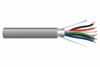 22165509 18/6 Stranded Shielded Cable, Riser, CMR, FT4, 500' (152.4 m) Pull Box, Gray