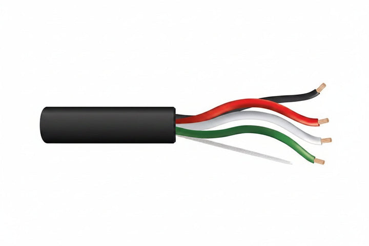 Genesis 31151108 18/4 Stranded Unshielded Cable, Plenum, CMP, FT6, 1000' (304.8 m) Pull Box, Black
