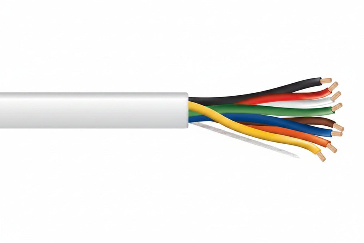 Genesis 31171012 18/8 Stranded Unshielded Cable, Plenum, CMP, FT6, 1000' (304.8 m) Reel, Natural
