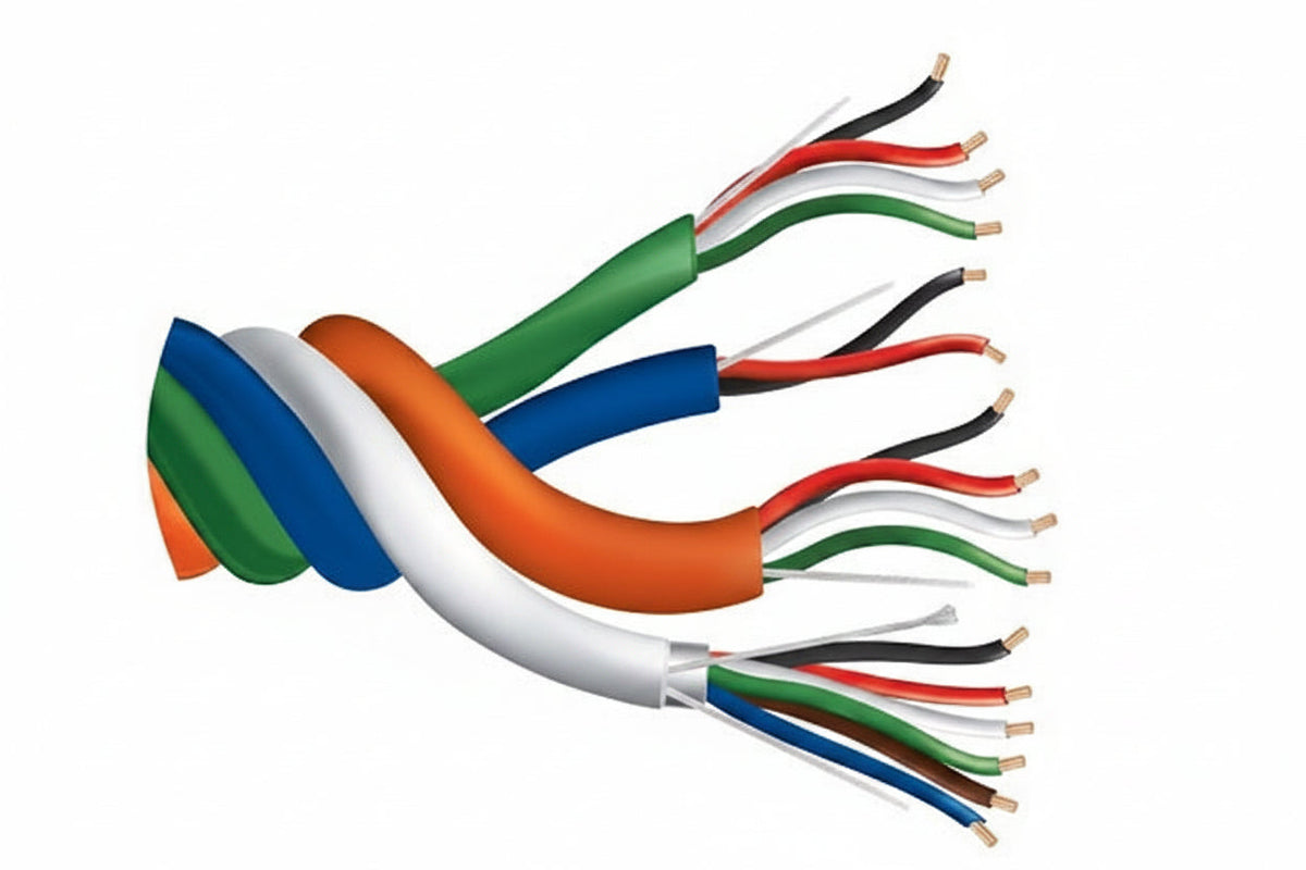 Genesis 31955099 22/6 Stranded Shielded + 22/4 Stranded + 22/2 Stranded + 18/4 Stranded Profusion Access Control Cable, Plenum, CMP, FT6, 500' (152.4 m) Reel, Unjacketed
