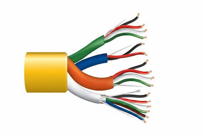 Genesis 31961002 22/6 Stranded Shielded + 22/4 Stranded + 22/2 Stranded + 18/4 Stranded Composite Access Control Cable, Plenum, CMP, FT6, 1000' (304.8 m) Reel, Yellow