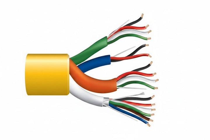 Genesis 31961002 22/6 Stranded Shielded + 22/4 Stranded + 22/2 Stranded + 18/4 Stranded Composite Access Control Cable, Plenum, CMP, FT6, 1000' (304.8 m) Reel, Yellow