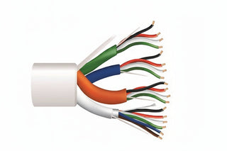 Genesis 31991001 22/6 Stranded Shielded + 22/4 Stranded + 22/4 Stranded + 18/4 Stranded Composite Access Control Cable, Plenum, CMP, FT6, 1000' (304.8 m) Reel, White