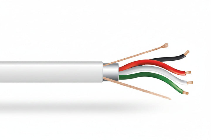 Genesis 32151012 18/4 Stranded Shielded Cable, Plenum, CMP, FT6, 1000' (304.8 m) Reel, Natural